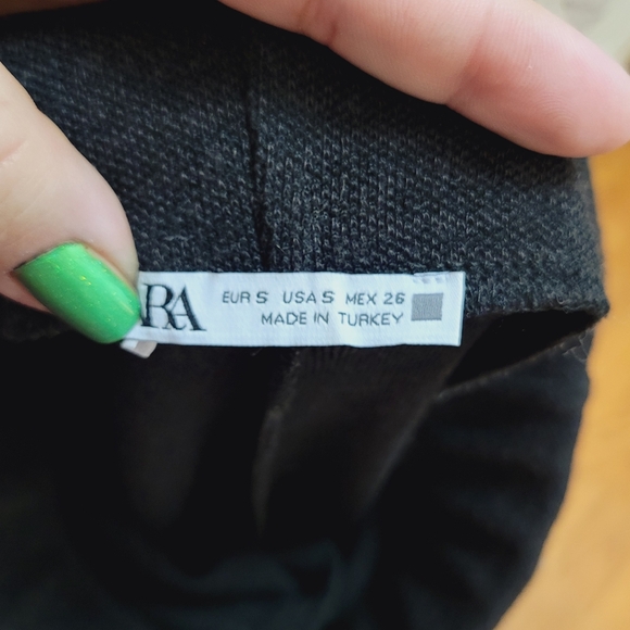 Gray Zara Knit Wide Leg Pants - Picture 4 of 4